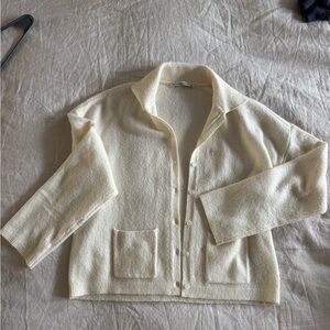Abercrombie & Fitch Cream Women's Blazer